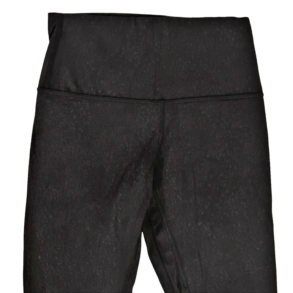 SOLD! Lululemon Align Pant II 25” Polar Shift Emboss Black Leggings Sz 6 W5BYYS - Picture 3 of 7